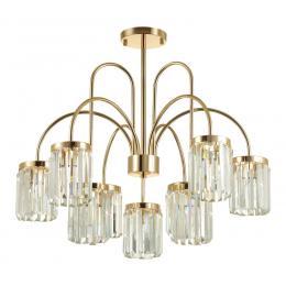 Odeon light 4987/9C CLASSIC ODL22 549 золотой/хрусталь Люстра потолочная E14 9*40W VASSA 